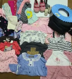 80cm　ヒップシート　28点セット　抱っこイス　ブラック　ワンピース　夏①のサムネイル