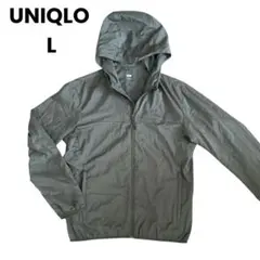 【ユニクロ】薄手　マウンテンパーカー　カーキ　 L アウトドア