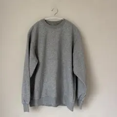 MUJI 裏起毛グレー クルーネック スウェット