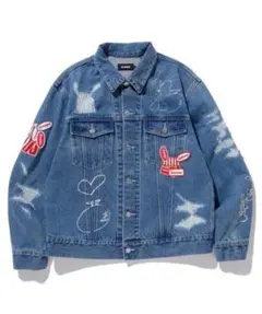 XLARGE デニムジャケット パンツ セットアップ skoloct コラボ XLARGE デニムジャケット パンツ セットアップ skoloct コラボ