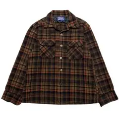 希少 60s PENDLETON 開襟 チェック柄 ウールシャツ ボードシャツ