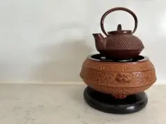 南部鉄器 ミニチュア 鉄急須・火鉢（瓶掛）・五徳セット 昭和レトロ 工芸品のサムネイル