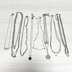 シルバーアクセサリー ネックレス 8本セット