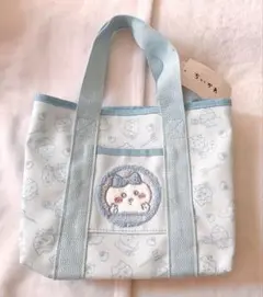 ちいかわ 限定コラボ ミニトートバック　ハチワレ仕切り付き　ハチワレ　サガラ刺繍