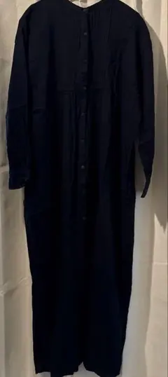 サマンサモスモス　綿麻ピンタックレースワンピース