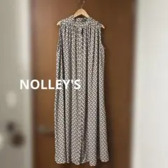【極美品】NOLLEY'S 幾何学模様 ノースリーブ ロングワンピースのサムネイル