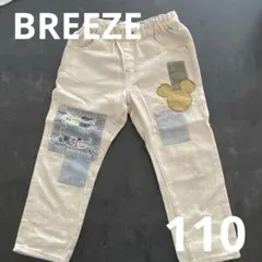 ブリーズ　ズボン　ボトムス　ミッキー　デニム　ホフホワイト　ロングパンツ