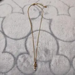 ゴールド クロス ストーン ペンダント ネックレス