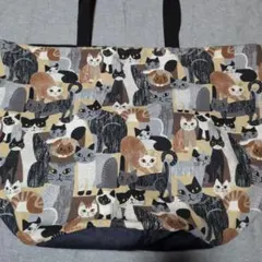 〇超ドでか〇猫柄バケツ型エコバッグ