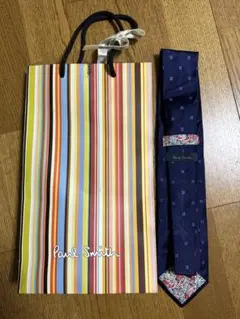 新品Paul Smith ネイビー ネクタイ