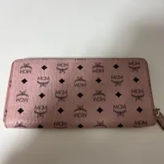 極美品✨希少レア MCM長財布ラウンドファスナーヴィセトス柄 ピンク 