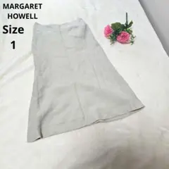 【MARGARET HOWELL】うすい緑　リネンロングスカート　サイズ1