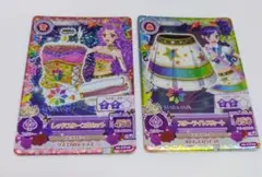 アイカツカードレッドスターコルセット スターライトスカート 神崎美月 霧矢あおい