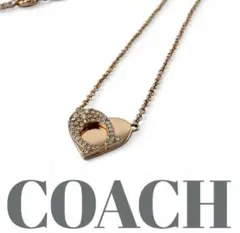 ✨極美品✨ COACH コーチ　ハート　ネックレス　ピンクゴールドカラーのサムネイル