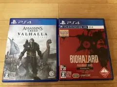 PS4 バイオハザード7 アサシンクリードヴァルハラ　セット売り