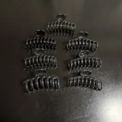 本日終了　最終値下げ　ブラックヘアクリップ7個セット　サイズ約9センチ