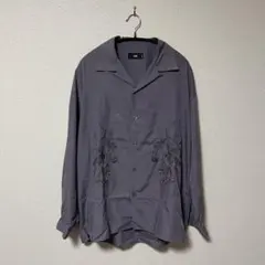 【HARE】刺繍 ボタニカル オープンカラーシャツ