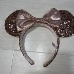 ディズニー　ミニーマウス　カチューシャ ローズゴールド