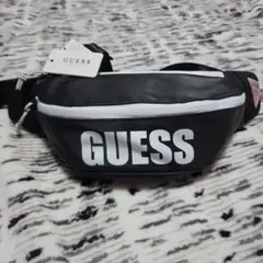 未使用 GUESS ゲス ボディバッグ・ウエストポーチ ブラック タグ付き
