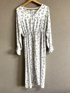 花柄シャツワンピース 長袖