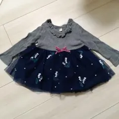 après les cours フリルネックワンピース