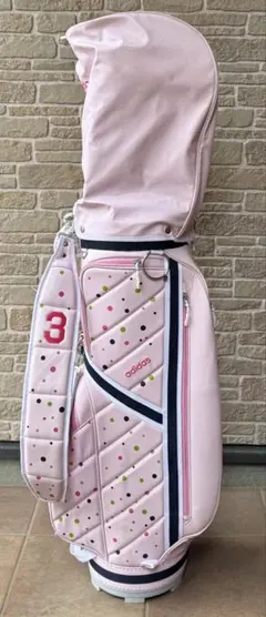 希少　美品　軽量　adidas アディダス　レディース　キャディバッグ　ピンクのサムネイル