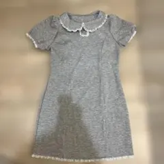シーイン dazy グレー レース ポロミニワンピース （チュニック）