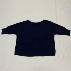 GU ドルマンスリーブ ブラウス S ネイビー　ゆったり　オフィス　ドルマン