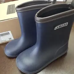 シスキー　長靴18 シンプルでおしゃれなレインブーツ　梅雨　ネイビー幼稚園小学校