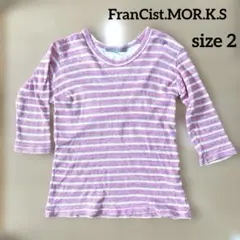 FranCist.MOR.K.S ピンク　白　ボーダー　トップスのサムネイル