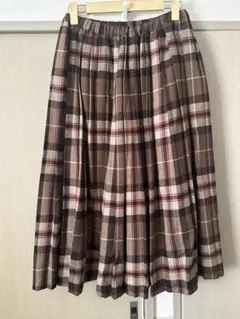 プリーツスカート チェックスカート チェック　サマンサモスモス　スカート