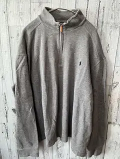 Polo by Ralph Lauren ハーフジップ スウェット グレー Lのサムネイル