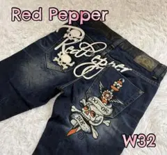 RED PEPPER × Ed Hardy スカル刺繍デニム W32 - メルカリ