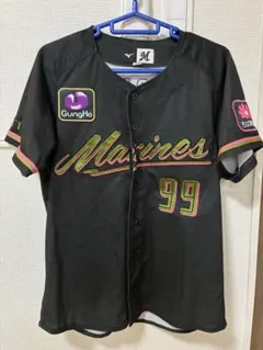 千葉ロッテマリーンズ ユニフォーム 小島和哉 背番号14 BSW ブラック