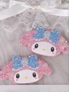 マイメロディ デコ 前髪クリップ 2個セット