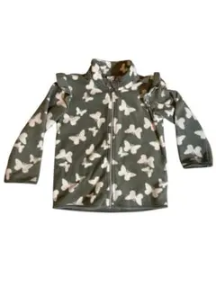 【H&M】蝶柄フリース ジップアップアウター 90cm