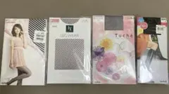 グンゼ他　ストッキング　網タイツ　ひざ下丈　4点セット