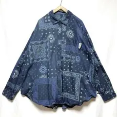 新品 レミレリーフ ネイビー バンダナ柄 カーディガン - メルカリ