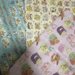 女の子オススメ３点セット① はぎれ　生地　布　ポケモン