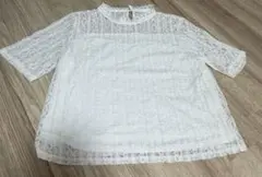 白レーストップス バックボタン付き　レイカズンのサムネイル
