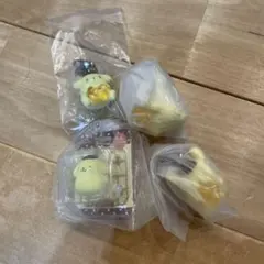 ポムポムプリン ガチャガチャ キーホルダー 4点セット