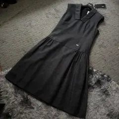 美品⭐︎Rene ノースリーブ ニット ワンピース ブラック 36 - メルカリ
