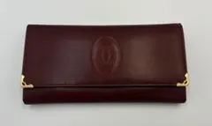 Cartier マスト 長財布 ボルドー レザー