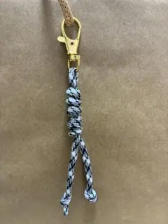 パラコード　チャーム　キーホルダー　ミックスカラー　【グレーカモフラ】