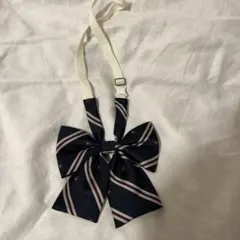 EAST BOY ネイビー ストライプ リボン