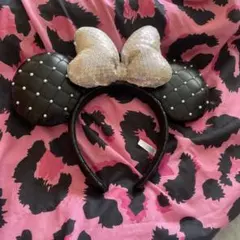 ミッキー耳カチューシャ 黒とシルバー