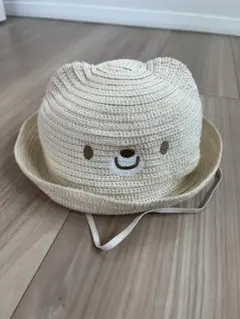 クマの顔のベビー帽子 46cm