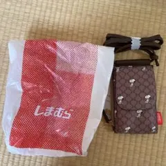 新品　未使用　スヌーピー　ピーナッツ　ショルダー　サブバッグ　通気　通学　カード