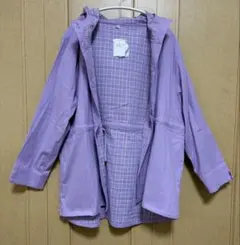 ◯生協 スクロール フード付きジャケット パープル LL◯