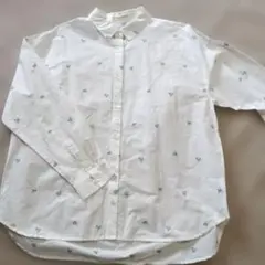 studioCLIP コットン100%刺繍入り長袖シャツ